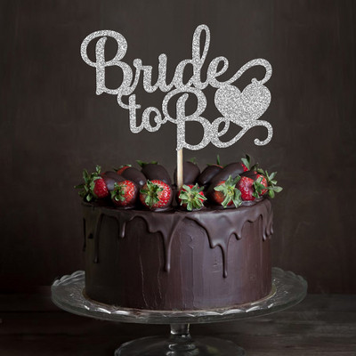 10 x 15 cm roosakuldne sädelev pruut, millest saab koogipealne poissmeestepidu, pulmapidu, pulmapidu