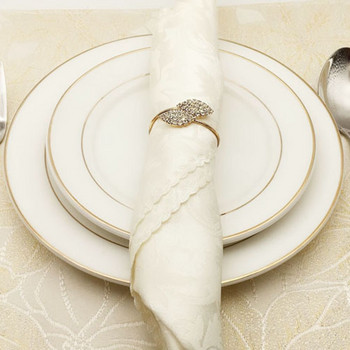 сватбен банкет Ресторант посветена кърпа за уста Салфетка кристал Диаманти Пръстен за салфетки Поставка за кристали Сервиет Обвивка