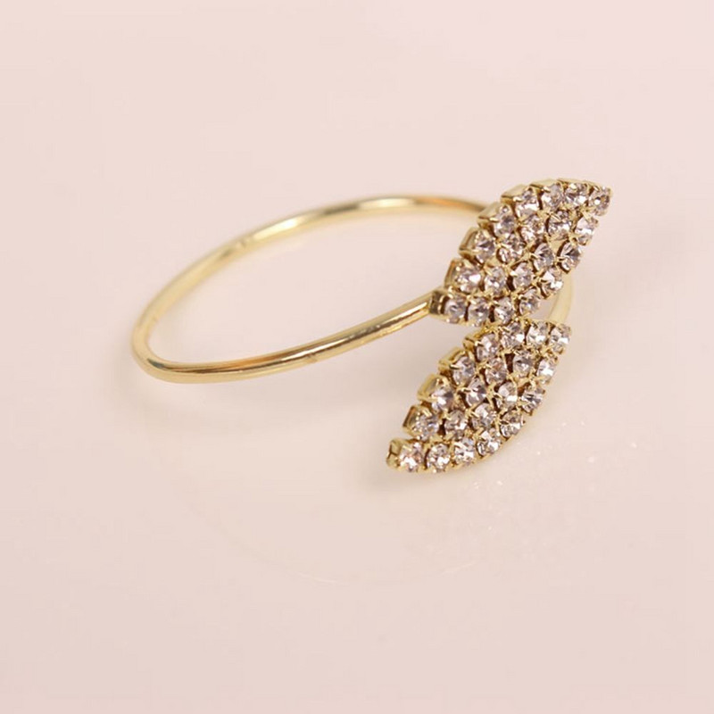 kāzu bankets Restorānam veltīts mutes audums salvete kristāls Diamonds Salvetes Gredzens kalnu turētājs Serviette Wrap