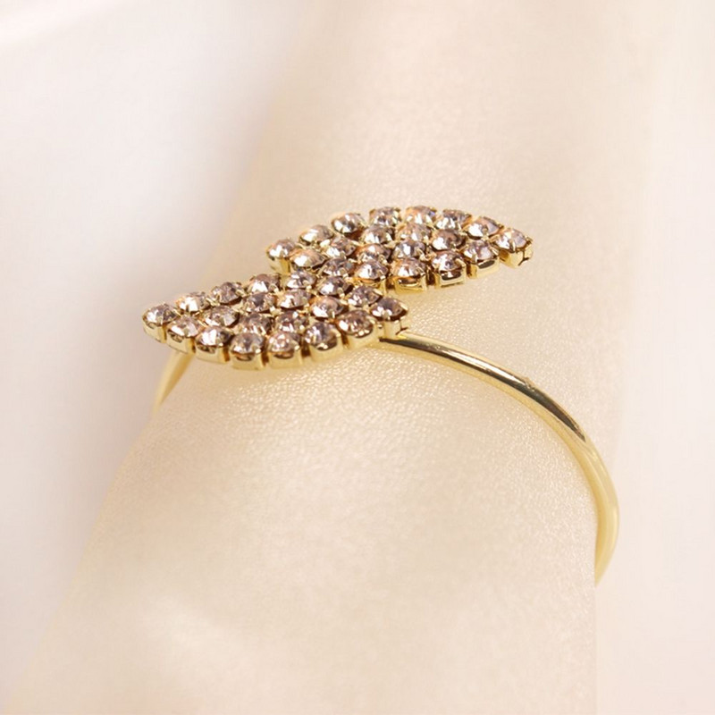 kāzu bankets Restorānam veltīts mutes audums salvete kristāls Diamonds Salvetes Gredzens kalnu turētājs Serviette Wrap