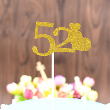 10 бр. Декорация на торта Giltter Gold Sliver Покрития за торта Сватбен десерт Декоративни консумативи за Честита сватба Ергенско парти