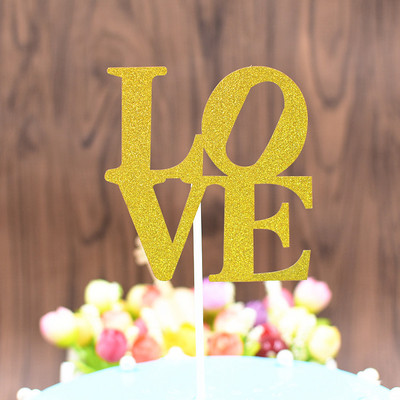 10gab kūkas dekorācijas Giltter Gold Sliver tortes topers Kāzu desertu dekorēšanas piederumi laimīgām kāzu vecpuišu ballītēm