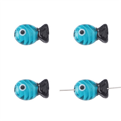 1gab 20 mm rokām darināta lampas stikla zivju krelles piekariņš ar rokām darinātam DIY apģērbam, apģērba piederumiem šūšanas piederumi