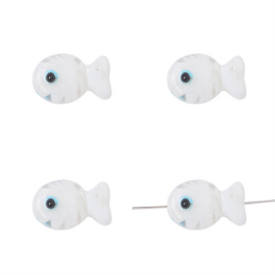 1gab 20 mm rokām darināta lampas stikla zivju krelles piekariņš ar rokām darinātam DIY apģērbam, apģērba piederumiem šūšanas piederumi