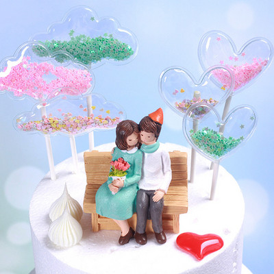 1 τεμ. Διαφανές κάλυμμα για τούρτα πεταλούδα Γυαλιστερό DIY Filler πάρτι γενεθλίων Cake Topper Rabbit Crown Wedding Cake Flags