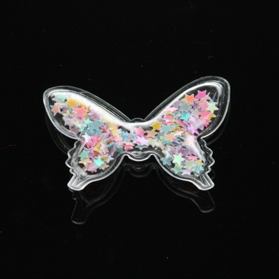 1 gab. Caurspīdīgs tauriņu kūkas virsma, spīdīgs DIY pildījums Dzimšanas dienas ballītes kūkas virsma Truša kroņa kāzu tortes karogu dekorēšana