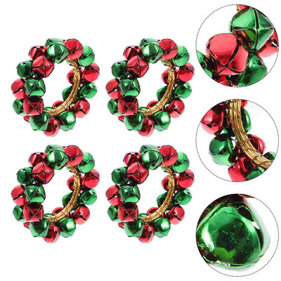 4 gab Metāla gaismas māju dekori Mājas Ziemassvētku salvešu dekori Sprādžu turētāji Rotājumi Nerūsējošā tērauda pusdienu galda ballīte