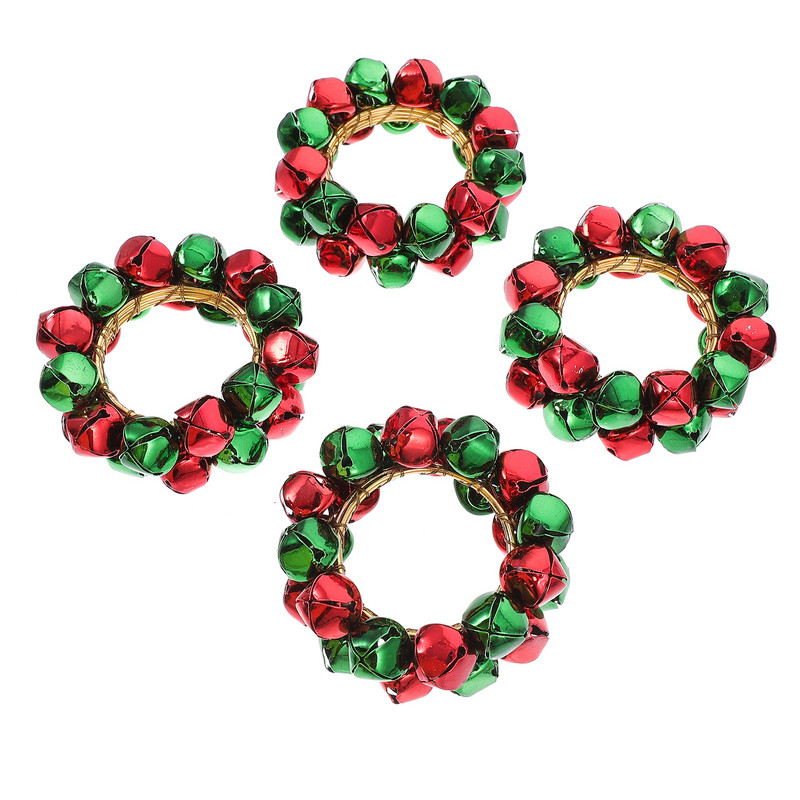 4 gab Metāla gaismas māju dekori Mājas Ziemassvētku salvešu dekori Sprādžu turētāji Rotājumi Nerūsējošā tērauda pusdienu galda ballīte