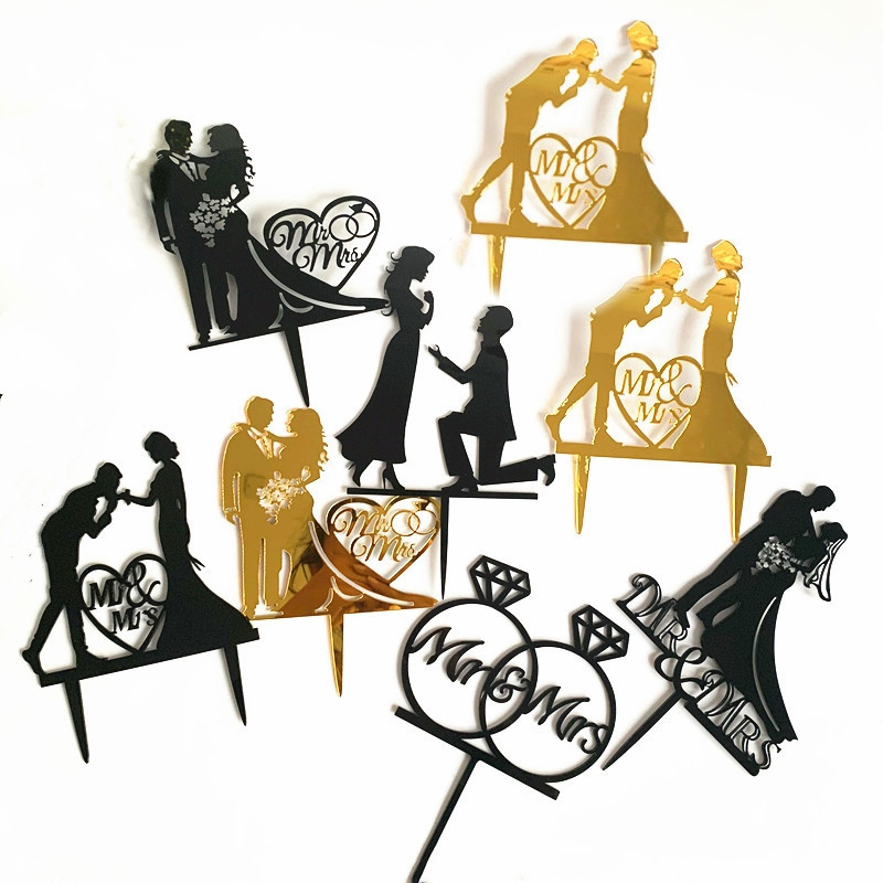 PE rožu zieds Cake Topper kāzu Cupcake Topper Kāzu un saderināšanās dekorācijas Marige Dzimšanas dienas ballīte Kūkas virskārtas dekorēšana