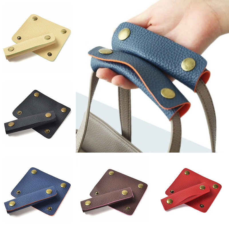 1PC PU ādas čemodāna rokturis aizsargapvalks bagāžas somas rokturis, ratiņu plecu siksnas spilventiņu pārsegs DIY somas piederumi