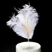 1Gb ceptu kūku veikals Skaists melnbalts pērļu spalvu spraudnis kāzu dzimšanas dienas ballītes saģērbt deserta dekors