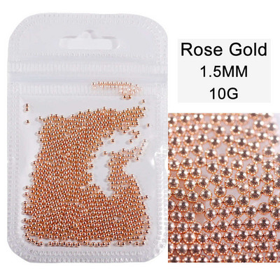 10 g/maiss 0,6 mm0,8 mm1,0 mm1,5 mm2,0 mm 3D nerūsējošā tērauda apaļa mini mirdzoša kaviāra nagu mākslas kalnu strēles akmens, kas paredzēts amatniecības dekorēšanai.