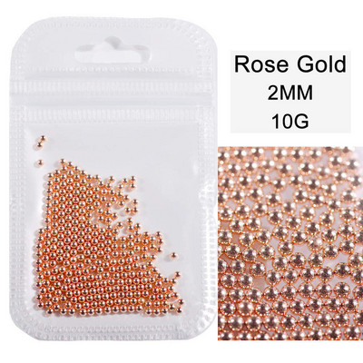 10 g/maiss 0,6 mm0,8 mm1,0 mm1,5 mm2,0 mm 3D nerūsējošā tērauda apaļa mini mirdzoša kaviāra nagu mākslas kalnu strēles akmens, kas paredzēts amatniecības dekorēšanai.