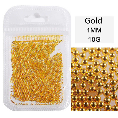 10 g/maiss 0,6 mm0,8 mm1,0 mm1,5 mm2,0 mm 3D nerūsējošā tērauda apaļa mini mirdzoša kaviāra nagu mākslas kalnu strēles akmens, kas paredzēts amatniecības dekorēšanai.