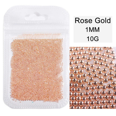 10 g/maiss 0,6 mm0,8 mm1,0 mm1,5 mm2,0 mm 3D nerūsējošā tērauda apaļa mini mirdzoša kaviāra nagu mākslas kalnu strēles akmens, kas paredzēts amatniecības dekorēšanai.