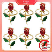 Galda dekorēšana Viegli tīrāma pilināmā eļļas roze salvete sprādze Rietumu restorāna apdares auduma gredzeni salvešu gredzenu turētāji atkārtoti lietojami