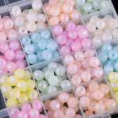 20 g 10 mm akrila slīpēta apaļa lode, brīvas krelles, maģiskas varavīksnes krāsas apģērba rokdarbiem, šūšanas piederumi.