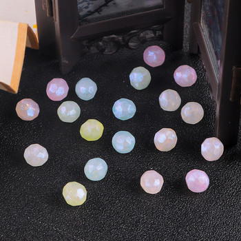 20g 10mm акрилни фасетирани кръгли топки Свободни мъниста Магически цветове на дъгата за ръкоделие на дрехи Направи си сам занаятчийски шевни аксесоари