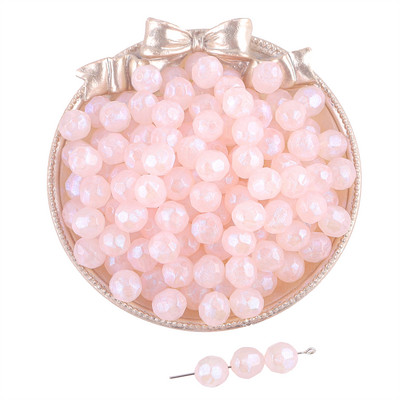 20 g 10 mm akrila slīpēta apaļa lode, brīvas krelles, maģiskas varavīksnes krāsas apģērba rokdarbiem, šūšanas piederumi.