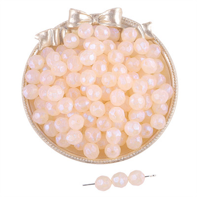 20 g 10 mm akrila slīpēta apaļa lode, brīvas krelles, maģiskas varavīksnes krāsas apģērba rokdarbiem, šūšanas piederumi.