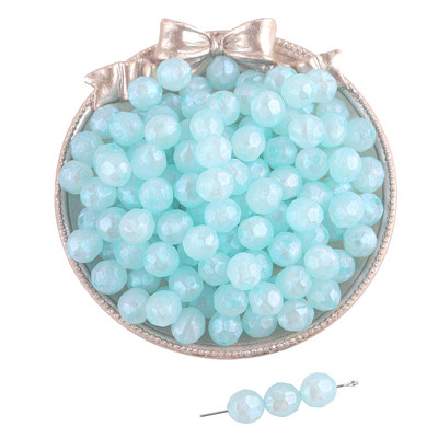 20 g 10 mm akrila slīpēta apaļa lode, brīvas krelles, maģiskas varavīksnes krāsas apģērba rokdarbiem, šūšanas piederumi.