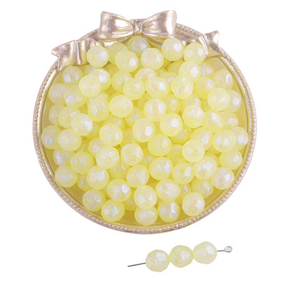 20 g 10 mm akrila slīpēta apaļa lode, brīvas krelles, maģiskas varavīksnes krāsas apģērba rokdarbiem, šūšanas piederumi.