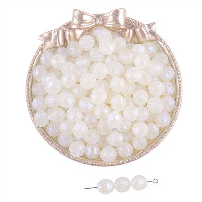 20 g 10 mm akrila slīpēta apaļa lode, brīvas krelles, maģiskas varavīksnes krāsas apģērba rokdarbiem, šūšanas piederumi.