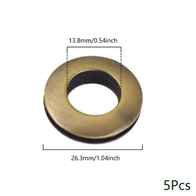 5gab sakausējuma caurumu metāla cilpas ar skrūvēm ādas amatniecībai DIY ādas soma ar cilpām pogu Apģērbi Jostas rotājumi Aksesuāri