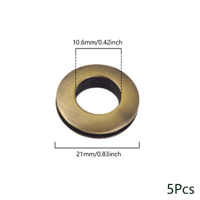 5gab sakausējuma caurumu metāla cilpas ar skrūvēm ādas amatniecībai DIY ādas soma ar cilpām pogu Apģērbi Jostas rotājumi Aksesuāri