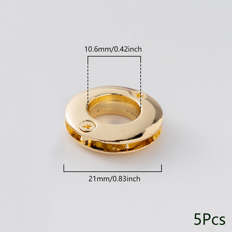 5gab sakausējuma caurumu metāla cilpas ar skrūvēm ādas amatniecībai DIY ādas soma ar cilpām pogu Apģērbi Jostas rotājumi Aksesuāri