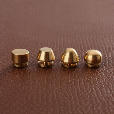 2pcs Solid Brass Screw Back Rivets for Leather Studs Nail Garment Leather Craft Belt Wallet Bag Decoration Hardware 4 Shapes