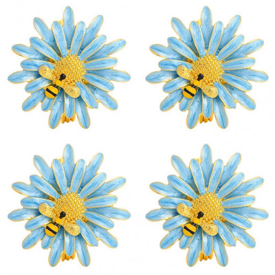 Izsmalcināti salvešu gredzeni Salvešu aptinumi Ziedu formas salvešu gredzeni Dekoratīvie turētāji ballīšu noformējumam Uzlabojiet maltīti ballītei