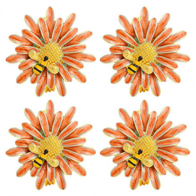 Izsmalcināti salvešu gredzeni Salvešu aptinumi Ziedu formas salvešu gredzeni Dekoratīvie turētāji ballīšu noformējumam Uzlabojiet maltīti ballītei