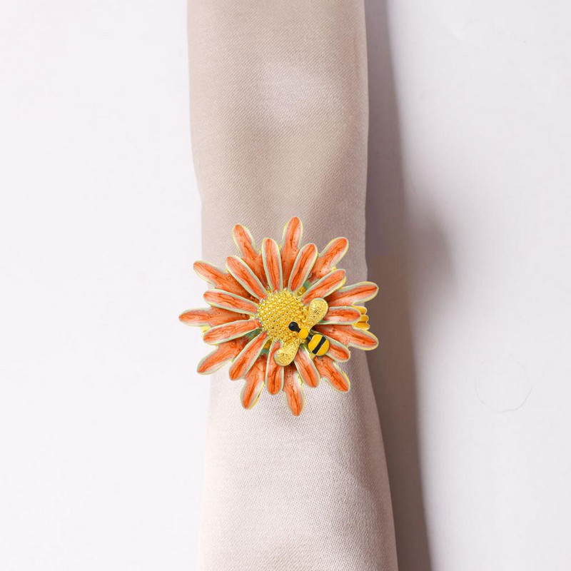 Izsmalcināti salvešu gredzeni Salvešu aptinumi Ziedu formas salvešu gredzeni Dekoratīvie turētāji ballīšu noformējumam Uzlabojiet maltīti ballītei