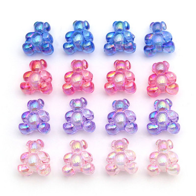 Jaukas lāča akrila krelles rotaslietām, kaklarotas, rokassprādzes, auskari, caurspīdīgu pērlīšu izgatavošana, DIY, roku darbs, 16 MM*14 MM