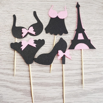5 бр. Sexy High Steels Girls Wedding Cupcake Topper Single Lady Dress Cake Topper Flags For Girls Birthday Party Cake Decorations