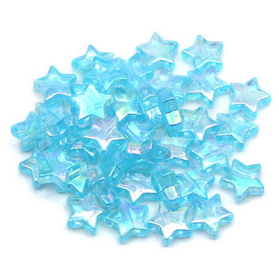 Krāsains Pentaklis Zvaigznes formas Akrila Pērlītes Caurspīdīgas Brīvas Starplikas Pērlītes Rotaslietas Rokassprādzes Kaklakatu Aksesuāri 10mm*10mm