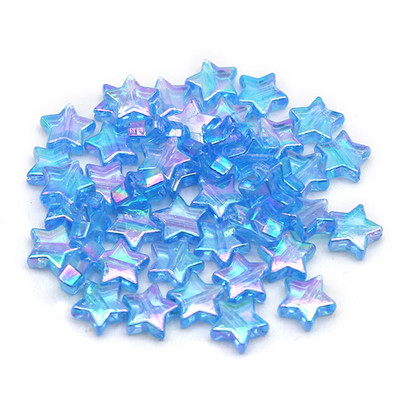 Krāsains Pentaklis Zvaigznes formas Akrila Pērlītes Caurspīdīgas Brīvas Starplikas Pērlītes Rotaslietas Rokassprādzes Kaklakatu Aksesuāri 10mm*10mm