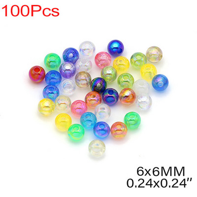 Διαφανείς Ακρυλικές Χάντρες Στρογγυλές Χαλαρές Χάντρες για Κατασκευή κοσμημάτων Βραχιόλι DIY Διακοσμητικά Αξεσουάρ 6mm-10mm