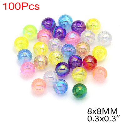 Διαφανείς Ακρυλικές Χάντρες Στρογγυλές Χαλαρές Χάντρες για Κατασκευή κοσμημάτων Βραχιόλι DIY Διακοσμητικά Αξεσουάρ 6mm-10mm
