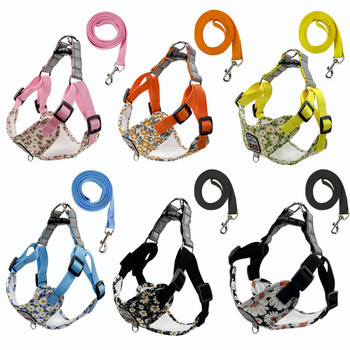 No Pull Dog Harness Leash Set for Small Medium Dog Светлоотразителен колан Жилетка Оловно каишка за ходене за малки кучета Чихуахуа Мопс