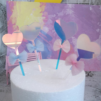 1бр сватбено парти десерт украса сладка двойна любов акрилна вложка за торта печене декорация на торта Свети Валентин декорация на торта за рожден ден