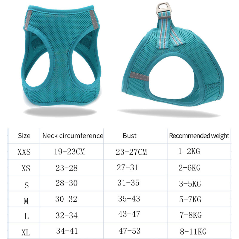 Suņu iejūga veste Regulējama mājdzīvnieku pastaigu pavada siksna kucēnu kaķu kaklasiksnu siksnas maziem un vidējiem suņiem mājdzīvnieku siksnu piederumiem