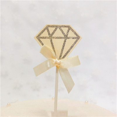 5 ks/lot ružovo-fialové diamantové trblietavé ozdoby na muffiny, torty, vkladacie karty, DIY papierové saténové mašľové dekorácie na narodeniny, svadobnú párty