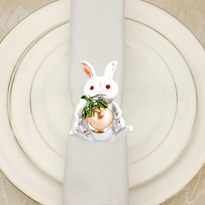 Lieldienu salvešu gredzeni Truša raksts Lieldienu salvešu gredzens sakausējuma salvešu gredzenu turētāji Lieldienu dekoram vakariņas kāzu ballīšu galds