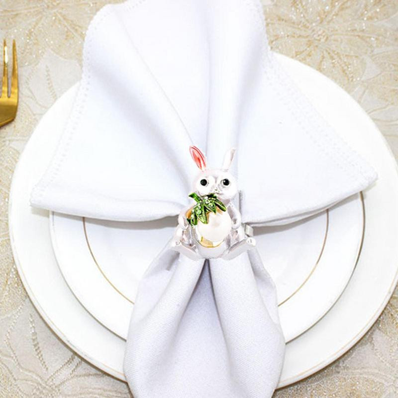 Lieldienu salvešu gredzeni Truša raksts Lieldienu salvešu gredzens sakausējuma salvešu gredzenu turētāji Lieldienu dekoram vakariņas kāzu ballīšu galds