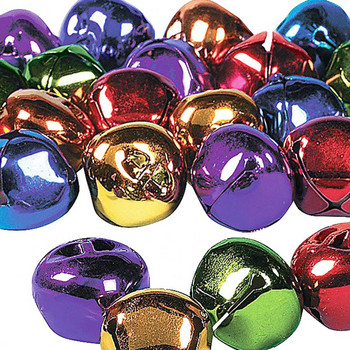 24 бр. Jingle Bells Цветна устойчива на ръжда сплав Блестящи Направи си сам коледни камбанки за вятърни камбанки