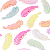 10gab AB Krāsa Spalvas Forma Ar Caurumu Pērlītēm Akrils Roku darbs Tālruņa Ķēde Kaklarotas Auskari Juvelierizstrādājumu izgatavošanas Materiāls T0421