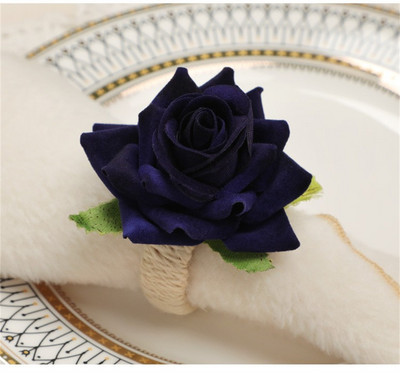 8GAB saulespuķu salvešu gredzens Raffia ar rokām darināts margrietiņu ziedu salvešu turētājs Valentīna kāzu Pateicības ballītes galda dekoram HWF77