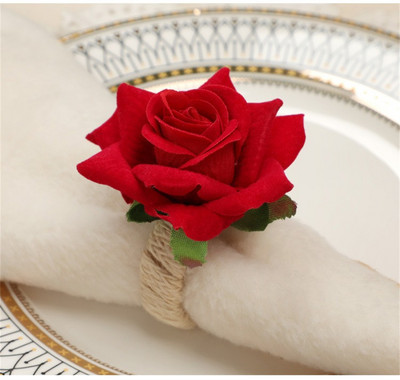 8GAB saulespuķu salvešu gredzens Raffia ar rokām darināts margrietiņu ziedu salvešu turētājs Valentīna kāzu Pateicības ballītes galda dekoram HWF77
